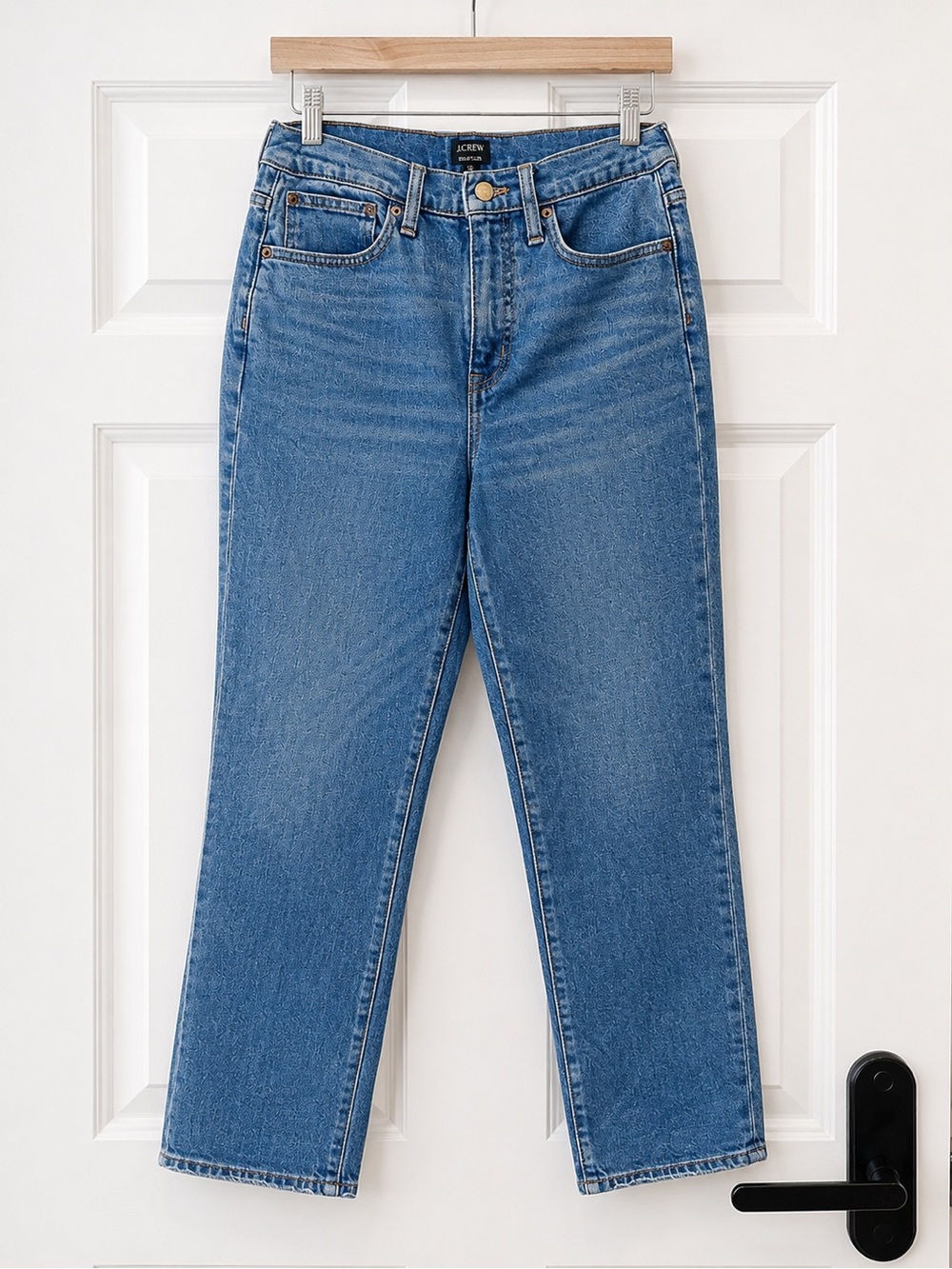 J.Crew Straight Leg Jeans Size 28 Medium Wash High Rise Denim